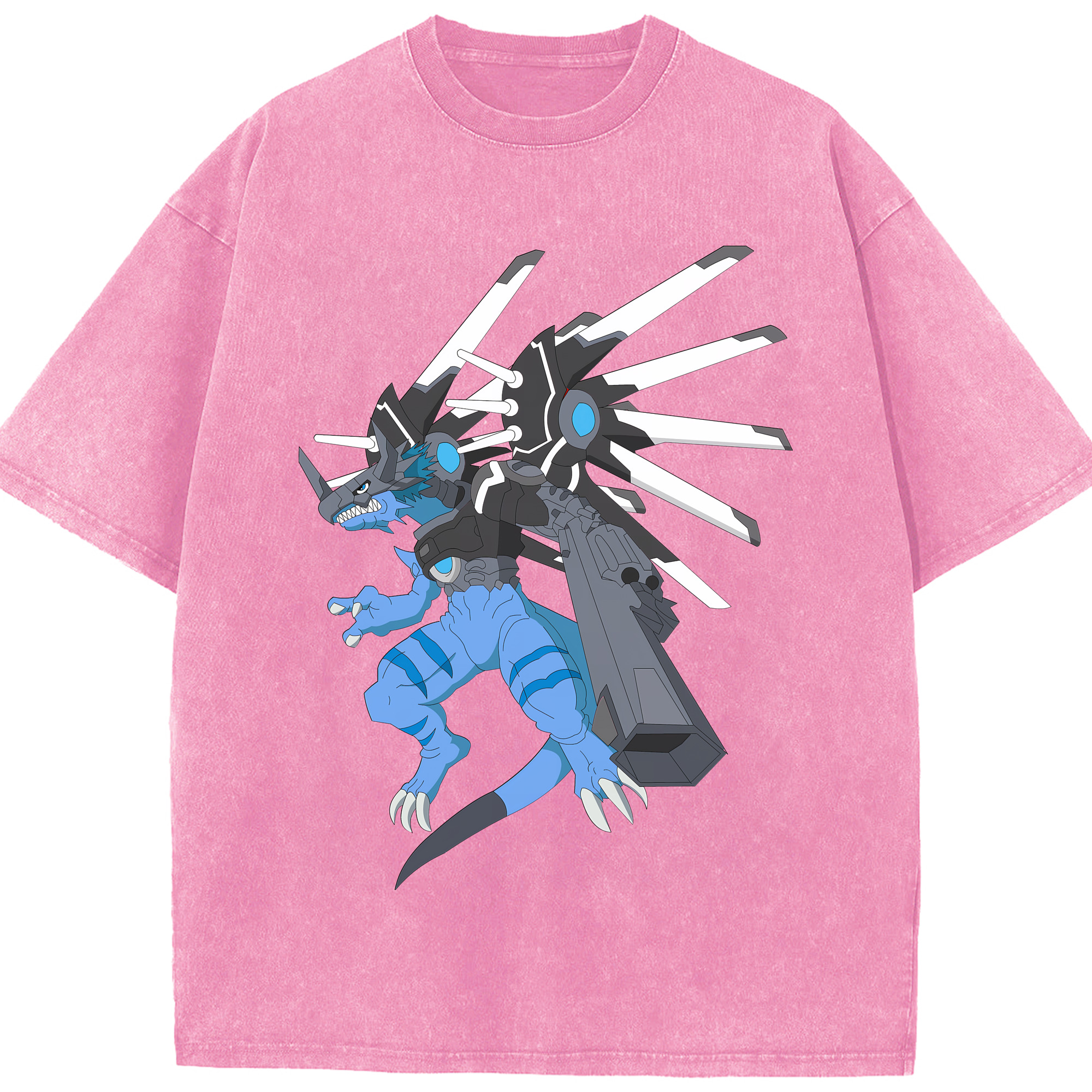 （画像用） Digimon デジタルモンスター/デジモン 綿100% ヴィンテージ風 半袖Tシャツ（フロントプリント）